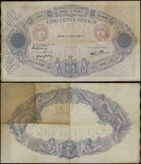 500 franków 17.08.1939, seria X, numeracja 3539 