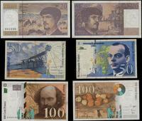 lot 3 banknotów, 20 franków (1997), 50 franków (