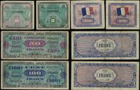lot 4 banknotów 1944, 2, 10, 50 oraz 100 franków