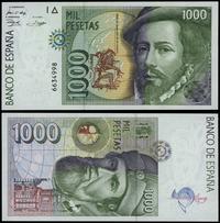 1000 peset 12.10.1992, numeracja 6634998, piękny