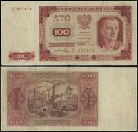100 złotych 1.07.1948, seria D, numeracja 827676