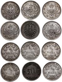 zestaw 6 monet, w skład zestawu wchodzi: 50 pfen