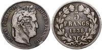 5 franków 1838 A, Paryż, popiersie autorstwa Dom