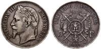 5 franków 1869 BB, Strasbourg, Gadoury 739