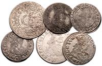 ZESTAW-6 monet XVII wiek, tynf 1665, ort 1668, s