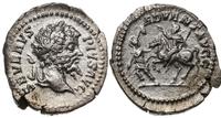 denar 202-210, Rzym, Aw: Głowa cesarza w wieńcu 
