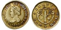 1 peso 1829, Bogota, złoto 1.63 g, Fr. 73