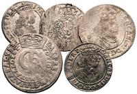 ZESTAW- 5 monet XVII wiek, tynf 1663, ort 1658AT