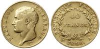 40 franków 1806 A, Paryż, złoto 12.80 g, Gadoury