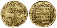 dukat 1740, złoto 3.49 g, pięknie zachowany, Del