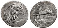 denar 85 pne, Rzym, Aw: Głowa młodzieńca stylizo