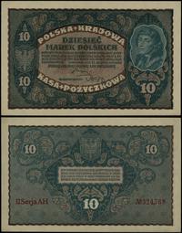 10 marek polskich 23.08.1919, seria II-AH, numer