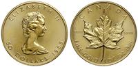50 dolarów 1983, Liść Klonowy, złoto 31.13 g, pr