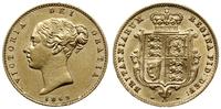 1/2 funta 1869, Londyn, złoto 3.98 g, Fr. 389f, 