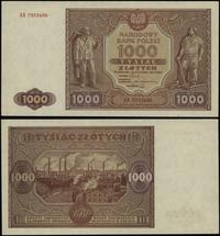 1.000 złotych 15.01.1946, seria AA, numeracja 73