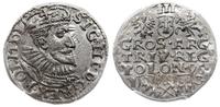 trojak 1595, Bydgoszcz, węższa głowa króla, mone