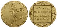 dukat 1830, Utrecht, złoto 3.43 g, spiłowany fra