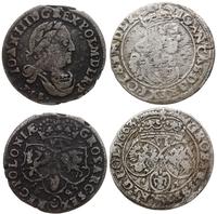 lot 2 monet, szóstak 1663 AT, mennica Kraków (mo