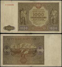 1.000 złotych 15.01.1946, seria H, numeracja 134