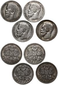 4 x 1 rubel 3 x 1898, 1 x 1899, Bruksela i Peter