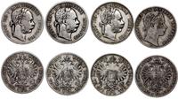Austria, zestaw: 4 x 1 floren, 1859, 1876, 1877, 1878