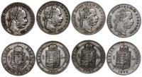 Węgry, 4 x 1 forint, 1875, 1879, 1881, 1886