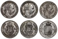3 x 1 forint 1879, 1878, 1891, Kremnica, łącznie