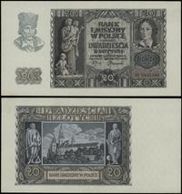 20 złotych 1.03.1940, seria H, numeracja 9843498