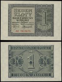 1 złoty 1.08.1941, seria AE, numeracja 7813675, 
