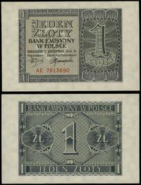 1 złoty 1.08.1941, seria AE, numeracja 7813690, 