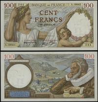 100 franków 13.03.1941, seria A 19843 / 244, num
