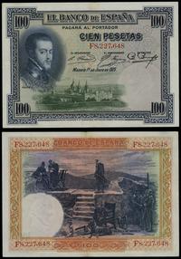 100 peset 1.07.1925, seria F, numeracja 8227648,