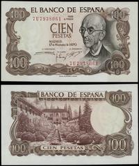100 peset 17.11.1970, seria 7U, numeracja 793806
