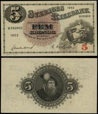 5 koron 1952, seria W, numeracja 582803, złamany
