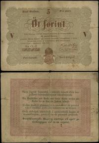 5 forintów 1.09.1848, seria CL, numeracja 80814,