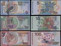 Surinam, zestaw: 5, 10 i 100 guldenów, 1.01.2000