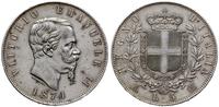 5 lirów 1871 M, Mediolan, srebro próby '900', Pa