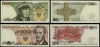 zestaw 2 banknotów, 50 złotych 9.05.1975 i 100 z