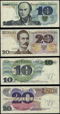 zestaw 2 banknotów, 10 złotych 1.06.1982 i 20 zł