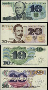 zestaw 2 banknotów, 10 złotych 1.06.1982 i 20 zł