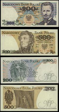 zestaw 2 banknotów, 500 złotych 1.02.1982 i 200 
