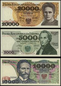 zestaw 3 banknotów, 5.000 złotych 1.06.1982, 10.