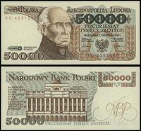 50.000 złotych 1.12.1989, seria AC 6251559, wyśm