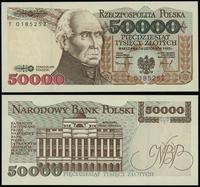 50.000 złotych 16.11.1993, seria T 0185252, wyśm