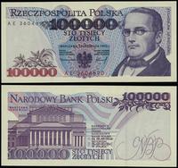 100.000 złotych 16.11.1993, seria AE 3604690, wy