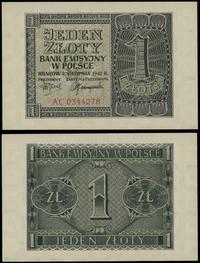 1 złoty 1.08.1941, seria AC, numeracja 0344278, 