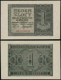 1 złoty 1.08.1941, seria AD, numeracja 1204410, 