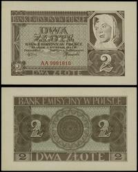 2 złote 1.08.1941, seria AA, numeracja 9981818, 