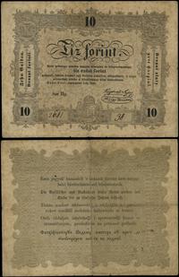 10 forintów 1.09.1848, seria Hg, numeracja 2681 