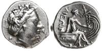 drachma III/II w. pne, Aw: Głowa nimfy w diademi